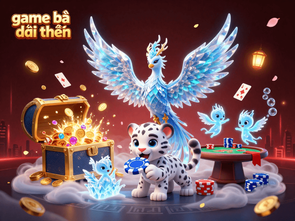 Experience exciting game bài đổi thưởng action with colorful characters and dynamic casino elements.