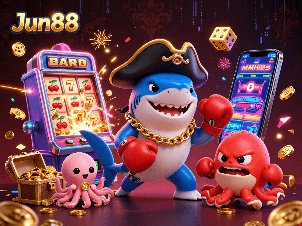 Experience thrilling casino fun with Jun88's vibrant and engaging pirate-themed gaming scene.
