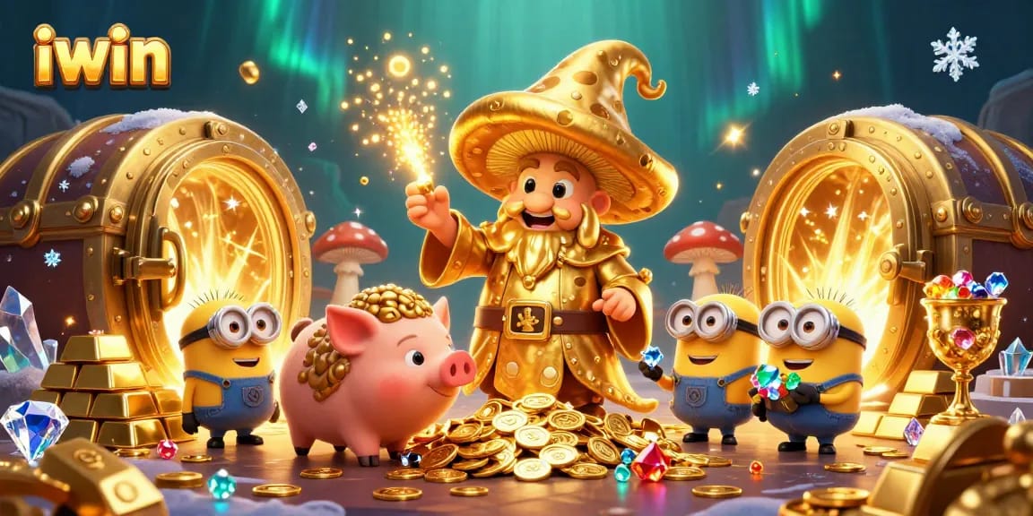 Experience the magic at iwin with a vibrant golden casino world packed with treasures and gaming elements.