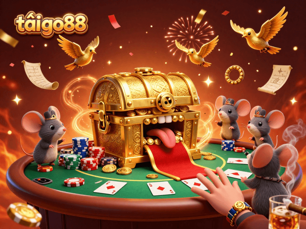 Engage with thrilling action at tải go88, featuring energetic casino elements and vibrant characters.