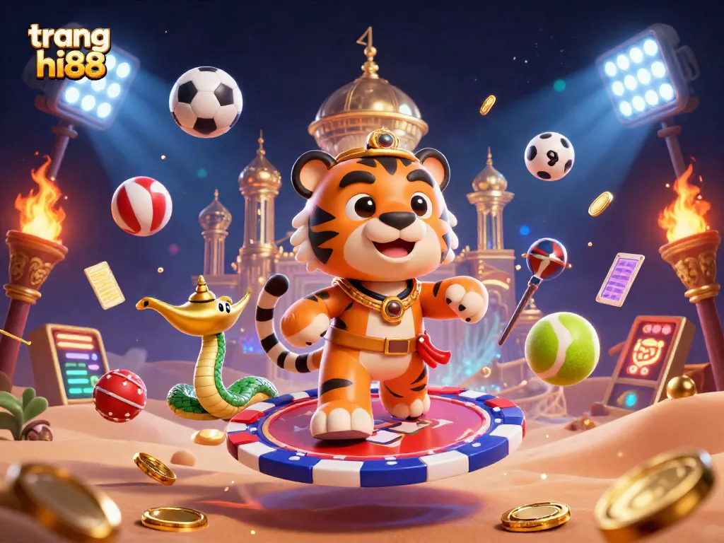 Engage in the vibrant world of trang hi88, where a magical scene blends sports betting excitement with captivating characters and rich elements.