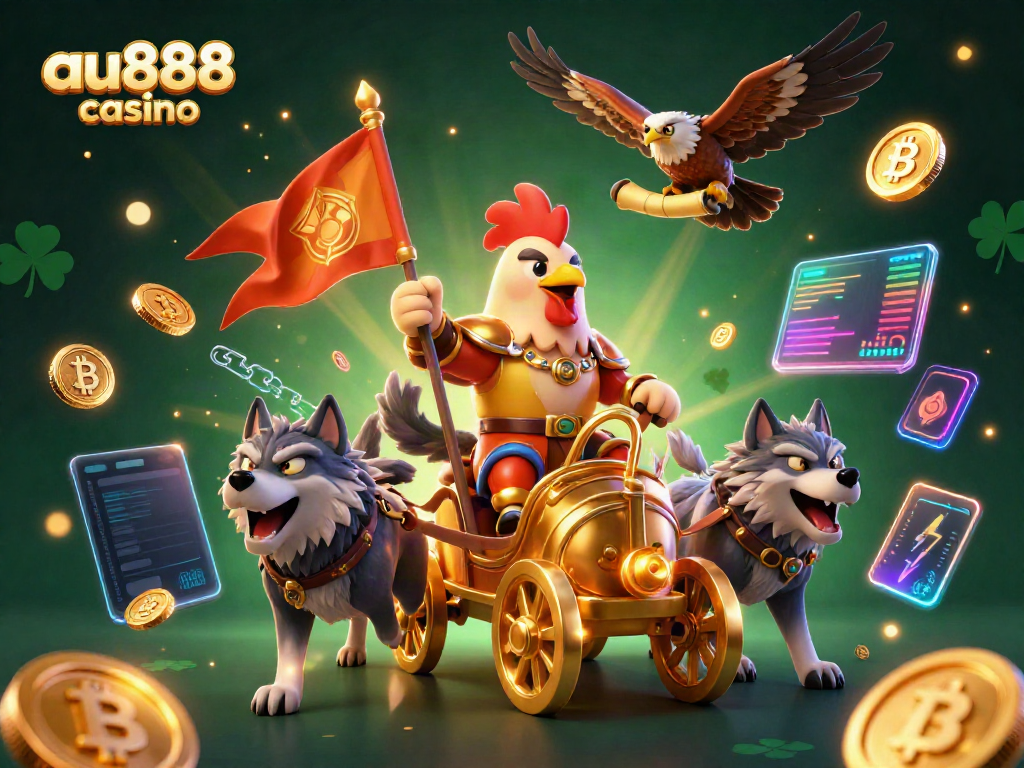Experience excitement and adventure at au888 casino with our dynamic gaming environment featuring crypto themes and vibrant characters.