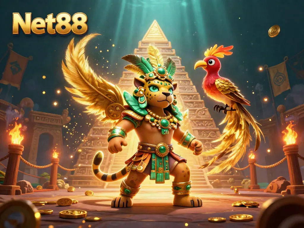 Engage with the thrilling world of Net88 through vibrant and dynamic casino illustration art.