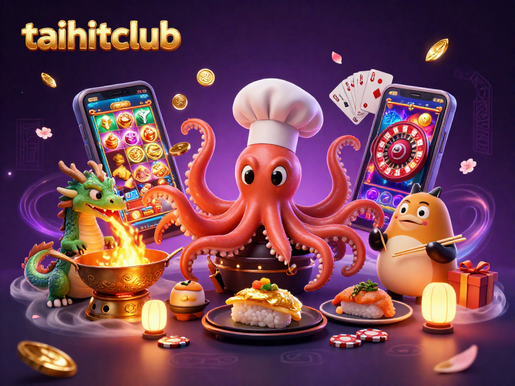 Experience the thrilling taihitclub casino scene with vibrant characters and dynamic games.