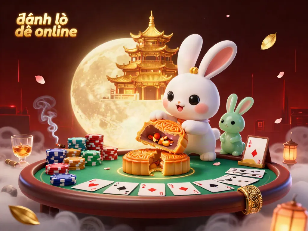 Explore the exciting world of đánh lô đề online with vibrant poker chips and engaging folklore elements in this 3D illustration.