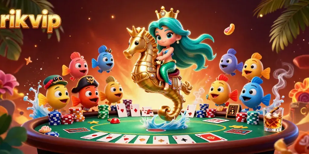Experience the thrill of rik vip poker with a vibrant mermaid scene and dynamic game elements.