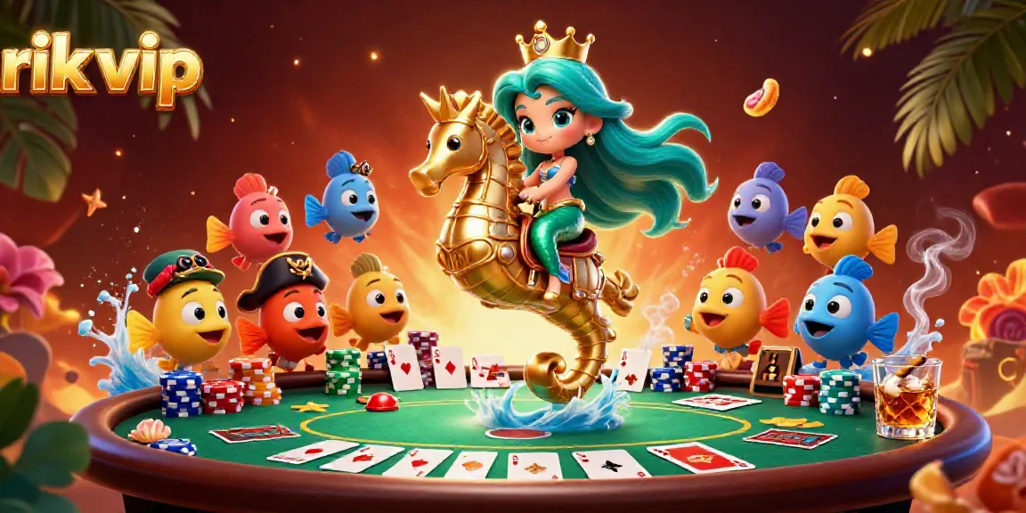 Experience the thrill of rik vip poker with a vibrant mermaid scene and dynamic game elements.