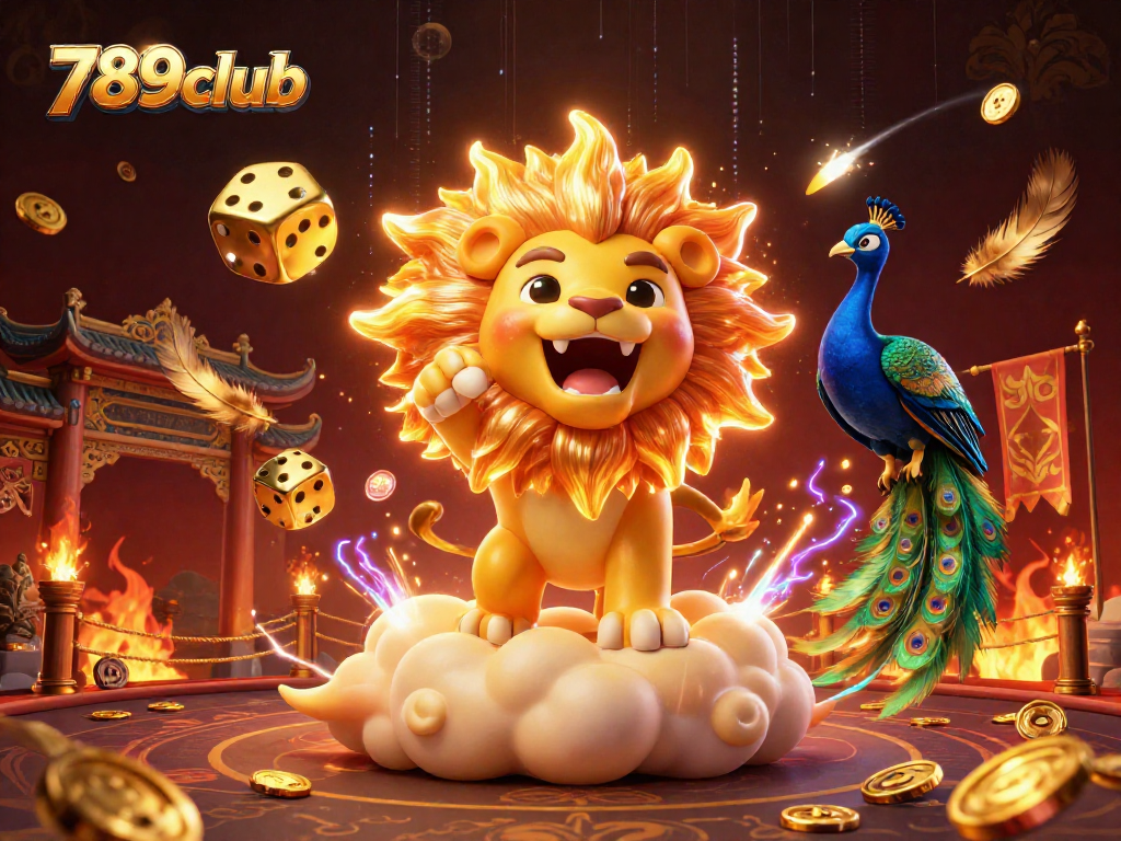 Experience thrilling gaming excitement with 789club's vibrant 3D casino illustration showcasing dynamic elements and characters.
