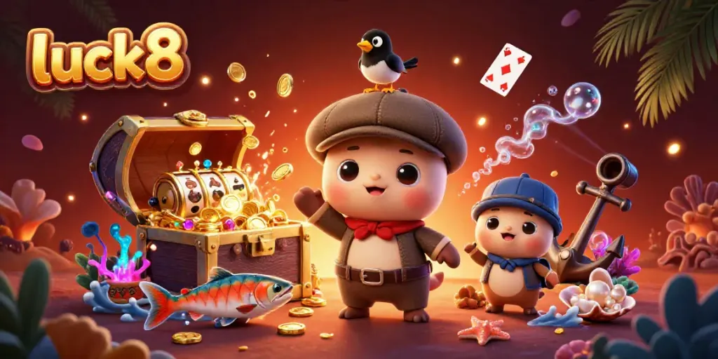 Experience thrilling gameplay at luck8 with a playful Nessie and captivating underwater treasures.